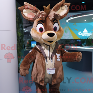 Mascot character of a Brown...