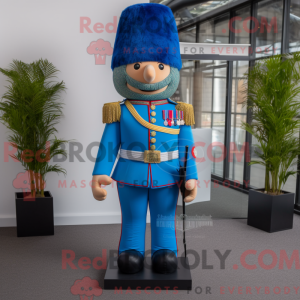 Maskottchen einer blauen...