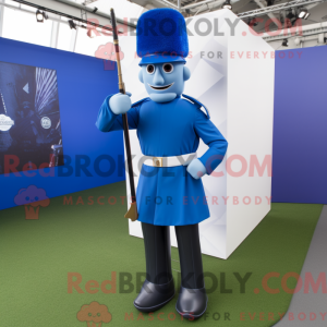 Maskottchen einer blauen...