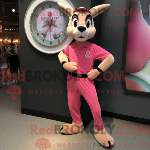 Mascot character of a Pink...