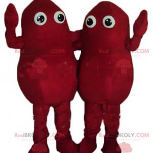 2 mascotes de batatas vermelhas - Redbrokoly.com