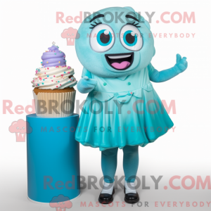 Mascot character of a Cyan...