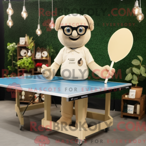 Mascot character of a Beige...