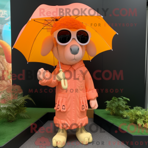Maskot postava broskvového...