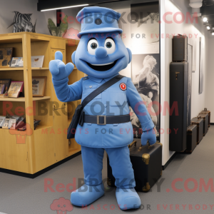 Mascot character of a Blue...