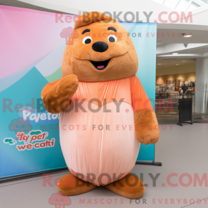 Mascot character of a Peach...