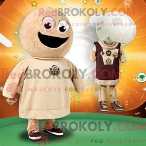 Mascot character of a Tan...