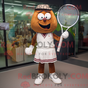 Mascot character of a Brown...
