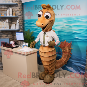 Mascot character of a Brown...