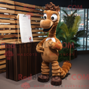 Mascot character of a Brown...