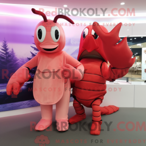 Maskot-karakter af en Pink...