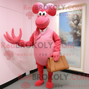 Maskot-karakter af en Pink...