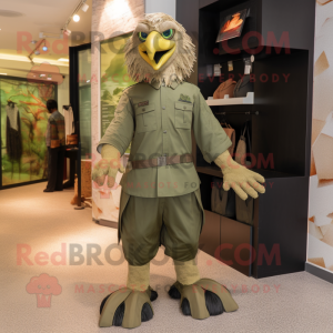 Olive Eagle maskot kostym...