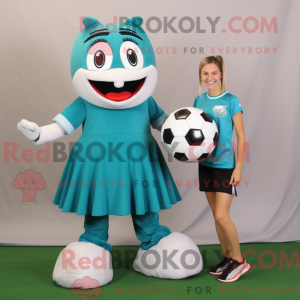Mascot character of a Teal...