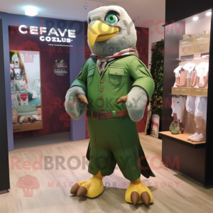 Olive Eagle maskot kostume...