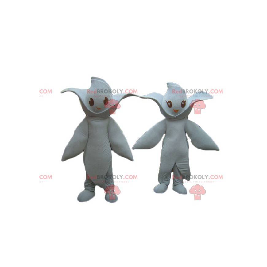 2 mascottes de fleurs blanches géantes - Redbrokoly.com