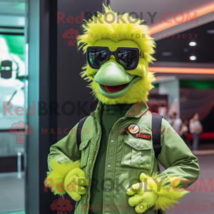 Postava maskota Lime Green...