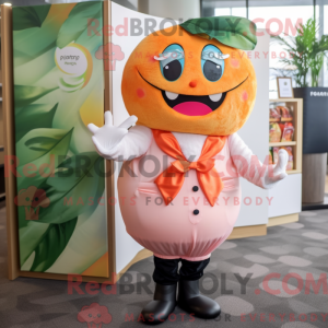Maskotkarakter av en Peach...