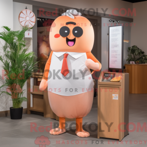 Mascot character of a Peach...