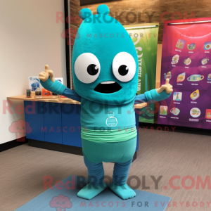 Maskot karakter af en Teal...