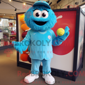 Mascot character of a Cyan...