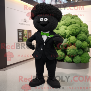 Maskot karakter af en sort...