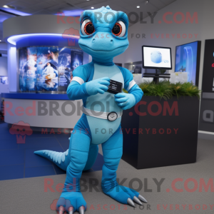 Mascot character of a Blue...
