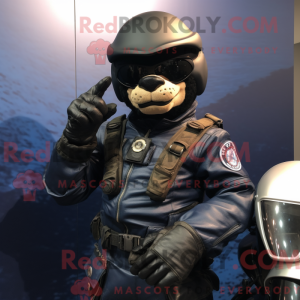 Mascot character of a Navy...