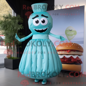 Mascot character of a Cyan...