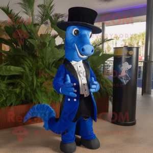 Blue Seahorse mascotte...