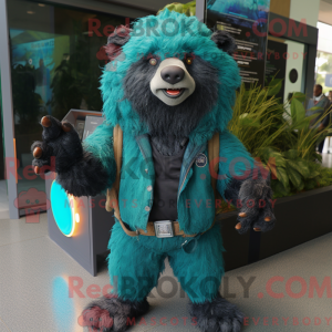 Personaje mascota de un oso...