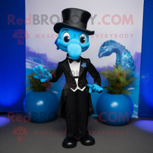 Blue Seahorse mascotte...