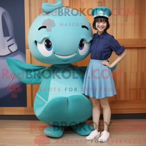 Mascot character of a Teal...