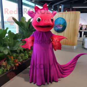 Magenta Axolotls mascotte...