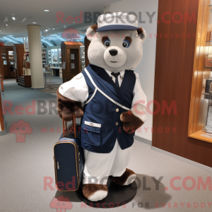 Mascot character of a Navy...