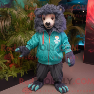 Personnage mascotte d ours...