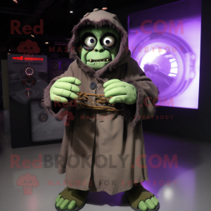 nan Frankenstein mascot costume character dressed with a Parka and Rings