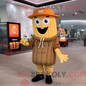 Mascot character of a Tan...