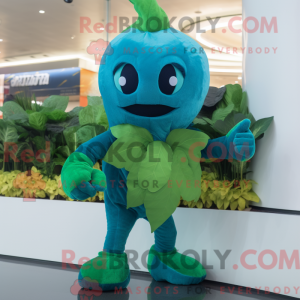 Mascot character of a Cyan...