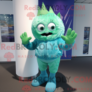 Mascot character of a Cyan...