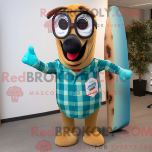 Mascot character of a Teal...