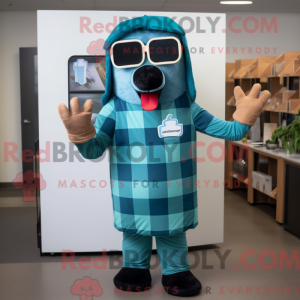Mascot character of a Teal...