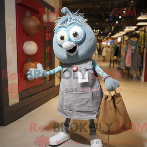 Maskot-karakter av en grå...