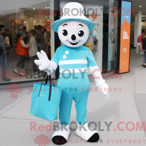 Mascot character of a Cyan...