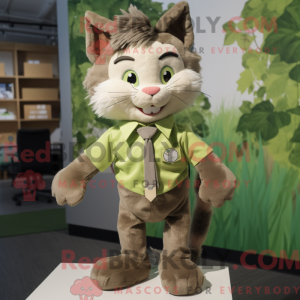 Mascota de un gato verde...