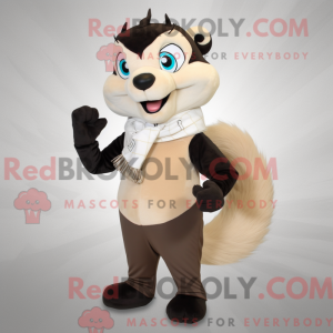 Mascot character of a Tan...