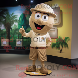 Mascot character of a Tan...