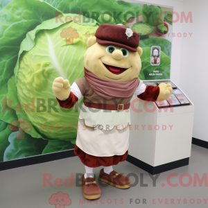 Maskot karakter af en Brown...