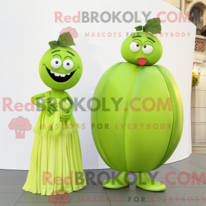 Postava maskota Lime Green...
