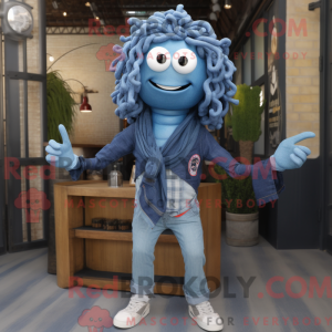 Mascot character of a Blue...
